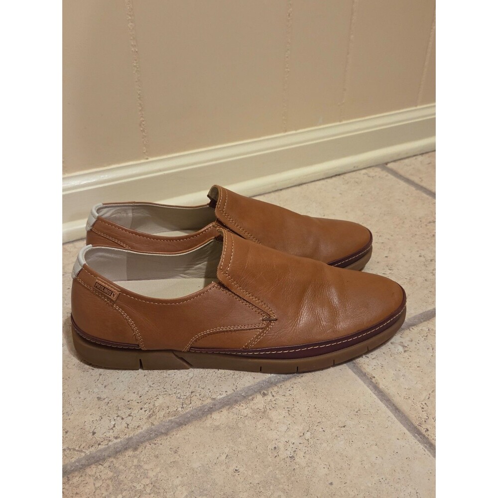 PIKOLINOS Men's "Palamos" Slip-On Brandy Tan Leather Loafers Size 44 US 11